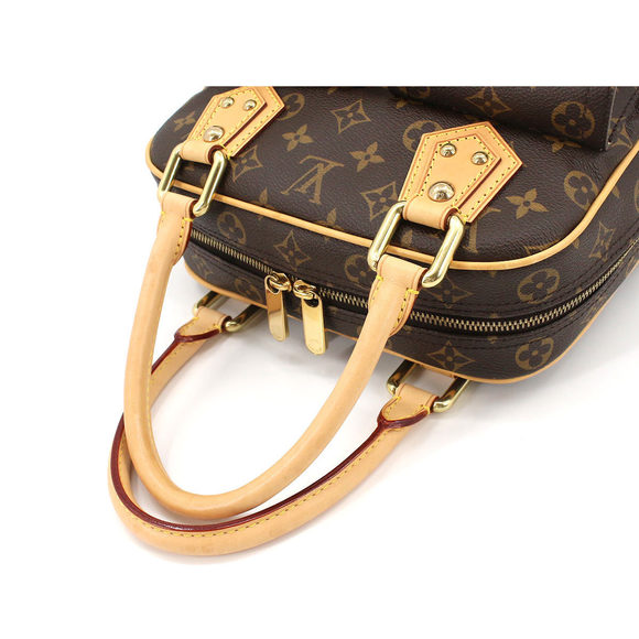 Louis Vuitton Monogram Manhattan PM Handbag Brown Gold Hardware - Picture 5 of 8